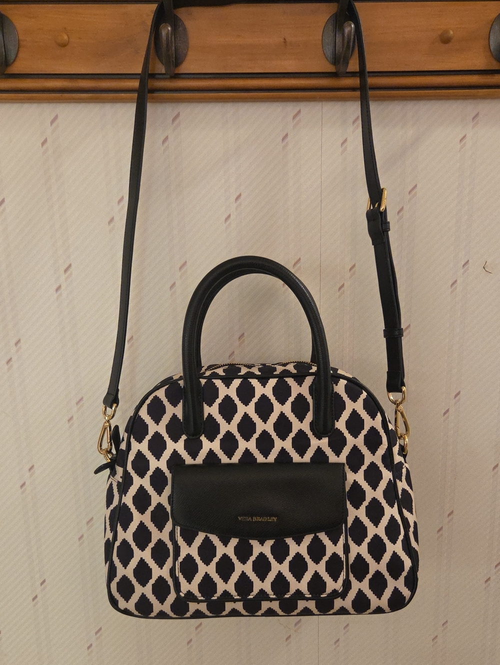 Vera Bradley IKAT SPOTS Bowler with Removable Strap